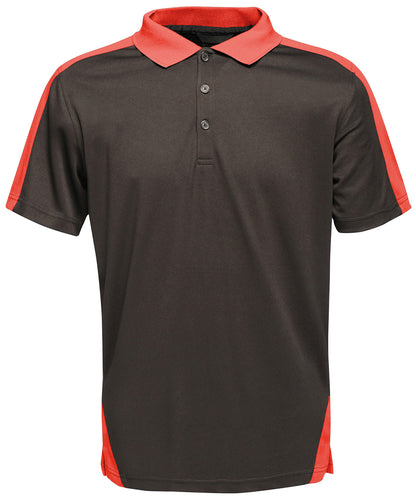 Unisex Custom Printed or Embroidered Performance Contrast Polo Shirt