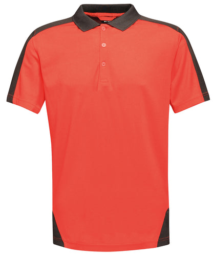 Unisex Custom Printed or Embroidered Performance Contrast Polo Shirt