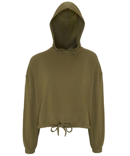 Women’s Custom Printed or Embroidered Organic Performance Cropped Hoodie