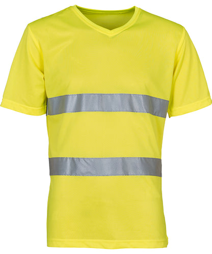 Hi-Vis Top Cool Super Light V-Neck T-Shirt (Hvj910)