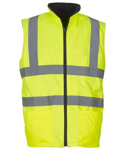Hi-Vis Reversible Fleece Bodywarmer (Hv008F)