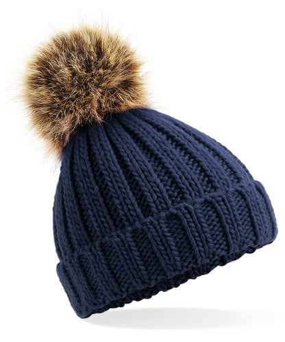 Infant/Junior Fur Pom Pom Chunky Beanie
