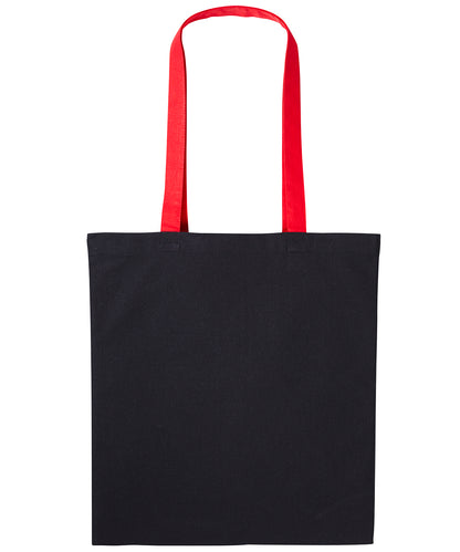 Men's Custom Printed Cotton Contrast Tote Bag