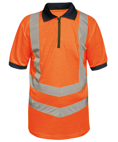 Men's Custom Printed or Embroidered Hi-Vis Reflective Polo Shirt