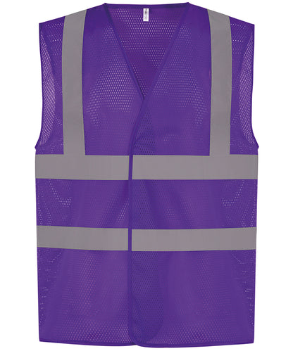Top Cool Open Mesh 2-Band-And-Braces Waistcoat (Hvw120)