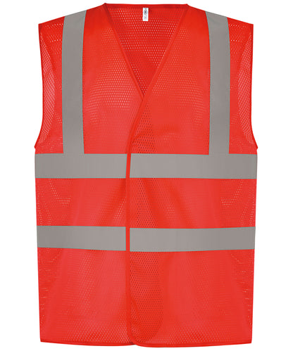 Top Cool Open Mesh 2-Band-And-Braces Waistcoat (Hvw120)