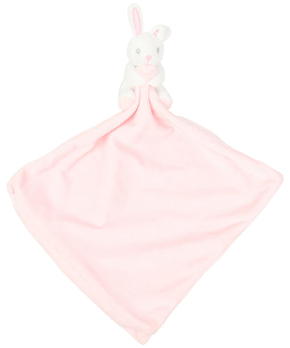 Baby animal comforter with rattle