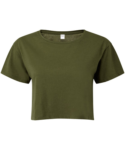 Women’s Custom Printed Organic Performance Cropped T-Shirt