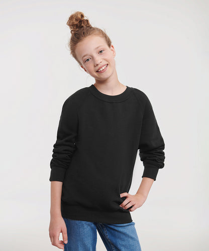 Winter Emerald kids raglan sleeve sweatshirt front view