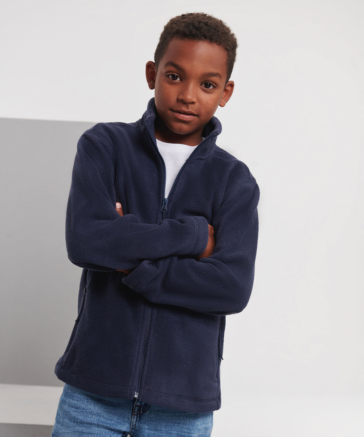 Kids Custom Printed or Embroidered Zip-Up Fleece Jacket