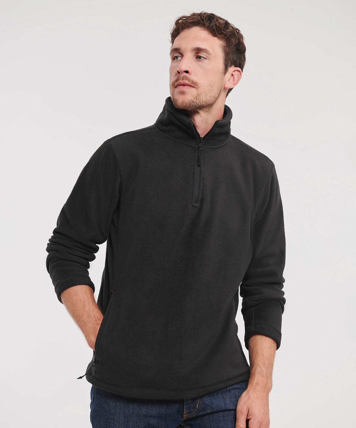 Unisex Custom Printed or Embroidered Zip-Up Quarter Zip Fleece Jacket
