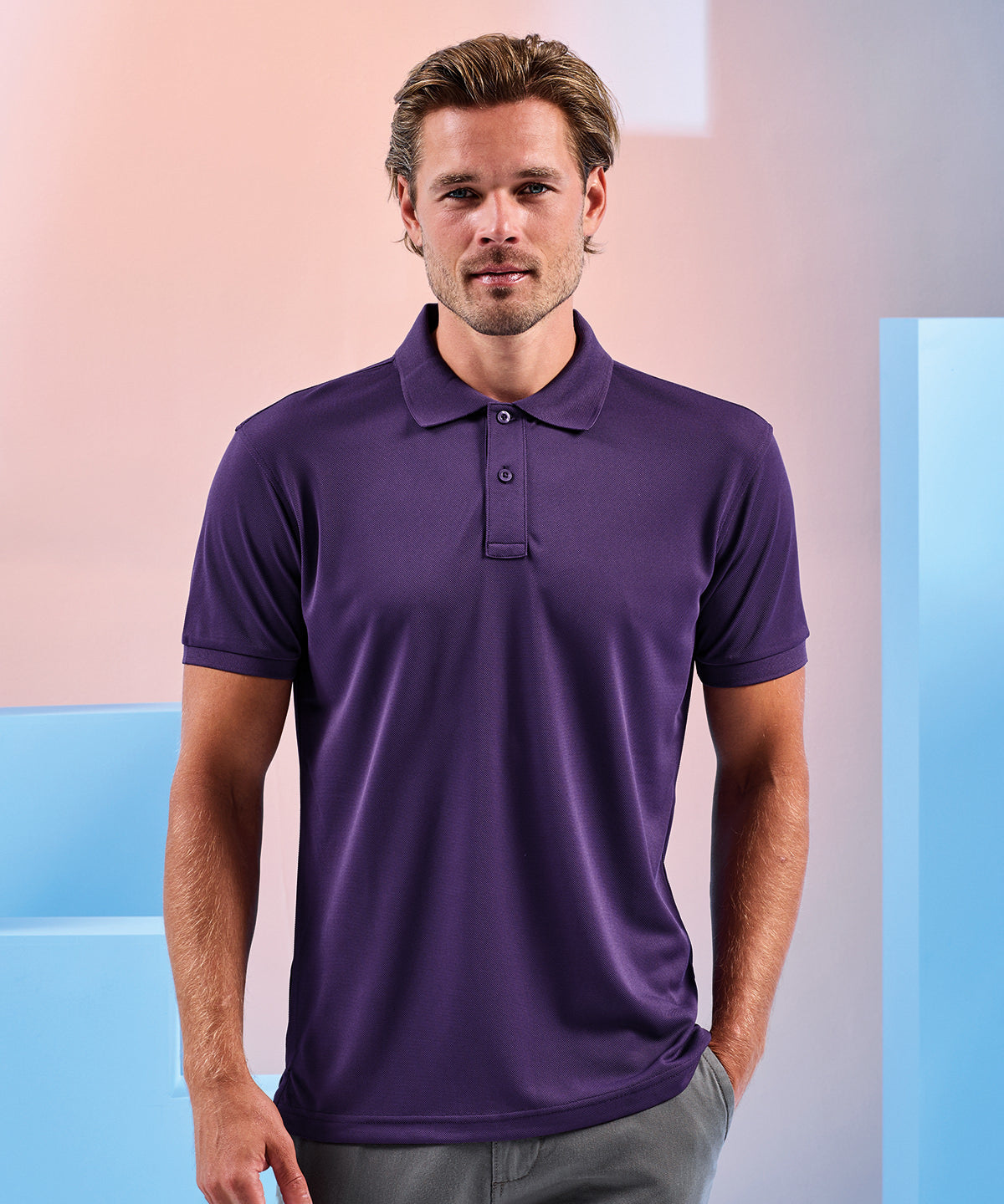 Men's Custom Printed or Embroidered Performance Polyester Polo Shirt