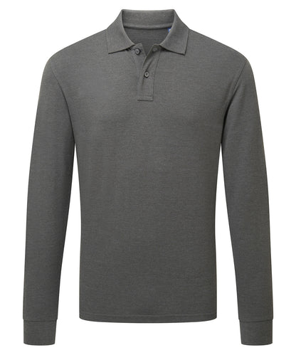 Men's Custom Printed or Embroidered Lightweight Long Sleeve Polo Shirt