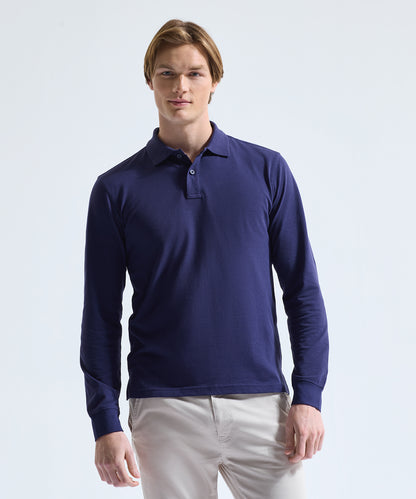 Men's Custom Printed or Embroidered Lightweight Long Sleeve Polo Shirt