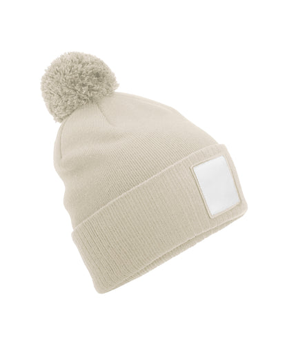Appliqu© Patch Pom Beanie