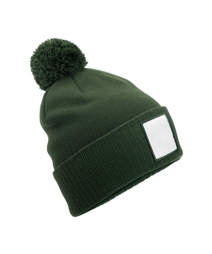 Appliqu© Patch Pom Beanie