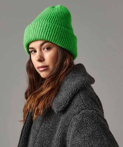 Bright Green colour pop beanie front view