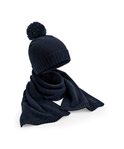 Knitted Scarf And Beanie Gift Set