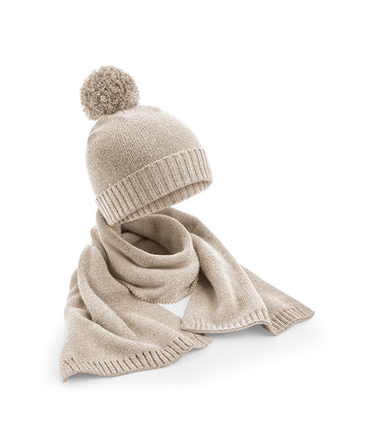 Knitted Scarf And Beanie Gift Set