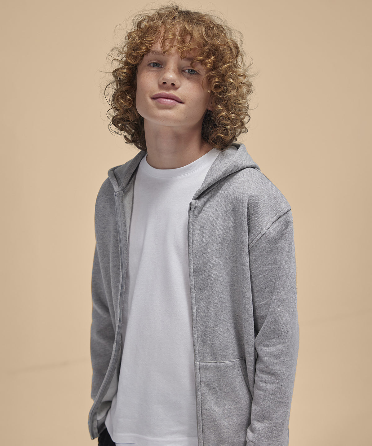 Kids Custom Printed or Embroidered Organic Performance Zip-Up Hoodie