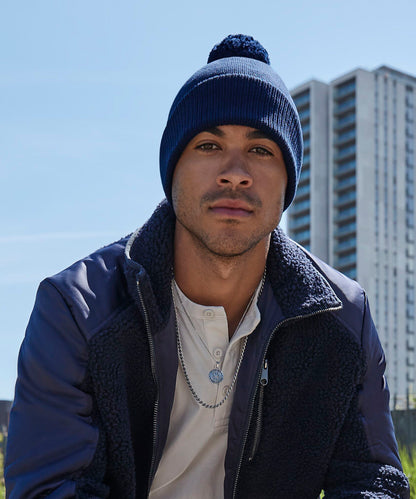 Oxford Navy organic cotton snowstar® beanie front view