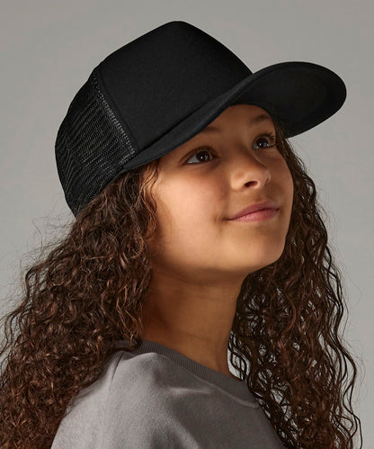 Sky Blue/White junior vintage snapback trucker front view