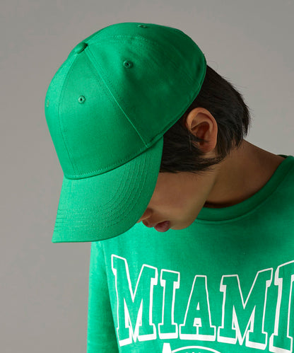 Kelly Green earthaware® junior classic organic cotton 6-panel cap front view