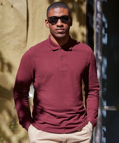 Unisex Custom Printed or Embroidered Long Sleeve Classic Fit Polo Shirt