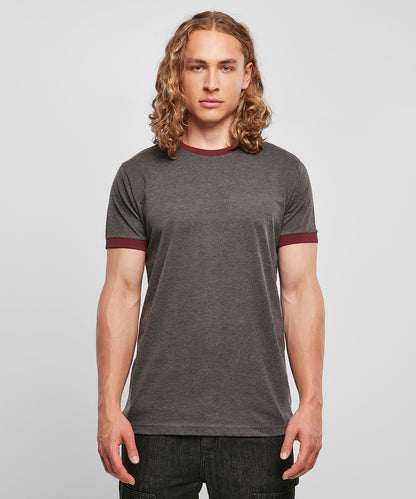 White/Black ringer tee front view