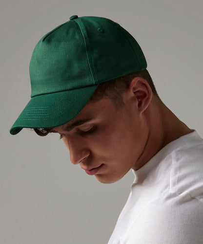 White authentic 5-panel cap front view