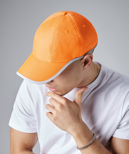 Fluorescent Yellow enhanced-viz cap front view
