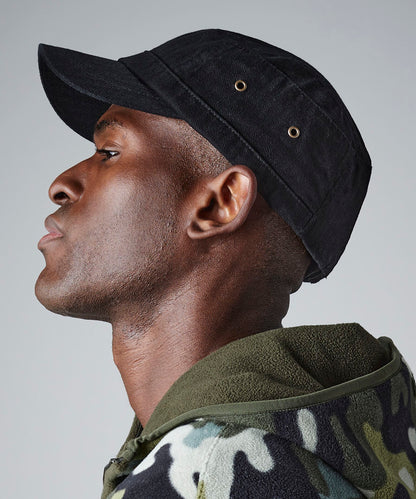 Vintage Olive urban army cap front view