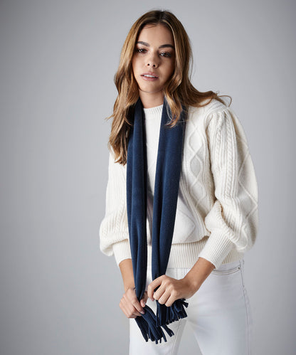 French Navy suprafleece® dolomite scarf front view