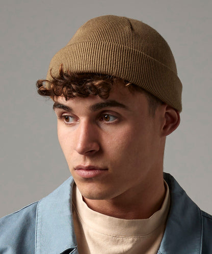 Oxford Navy recycled mini fisherman beanie front view