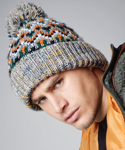 Sherbet Dip blizzard bobble beanie front view