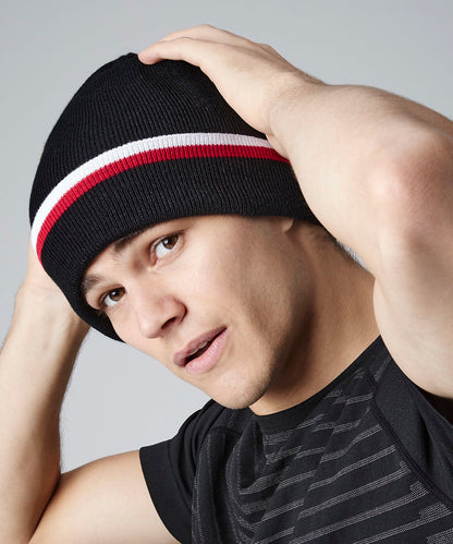 French Navy/White teamwear beanie front view