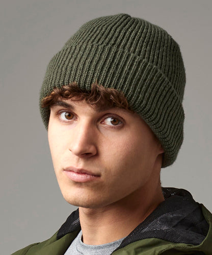 Olive Green water-repellent thermal elements beanie front view