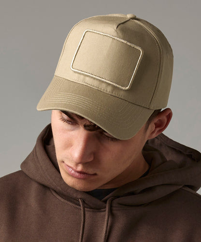 Military Green removable patch 5-panel cap front view