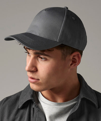 White urbanwear 5-panel snapback front view