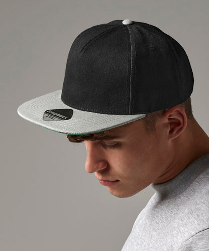 Grey/Grey original flat peak snapback front view
