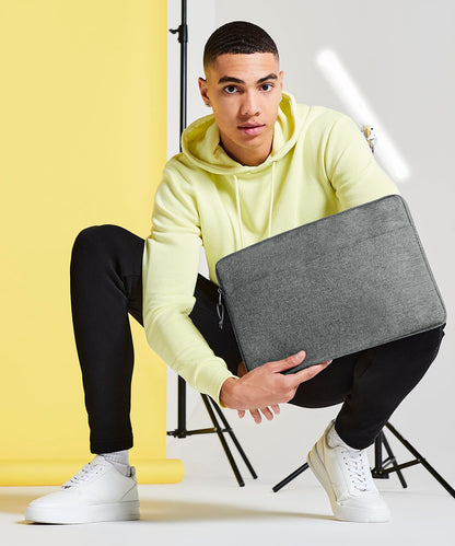 Grey Marl essential 15" laptop case front view