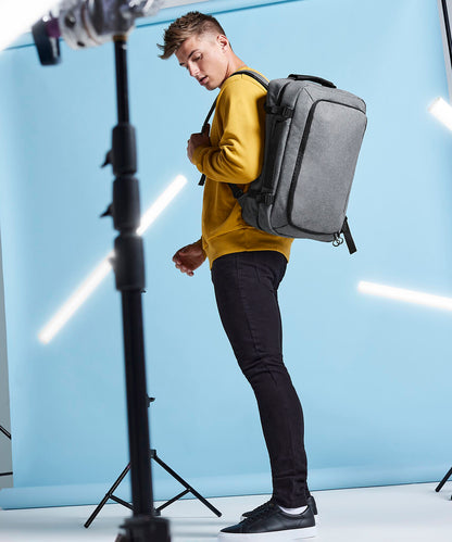 Grey Marl escape carry-on backpack front view