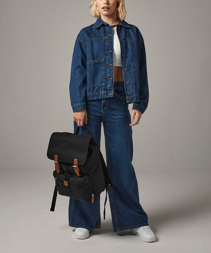 French Navy vintage laptop backpack front view