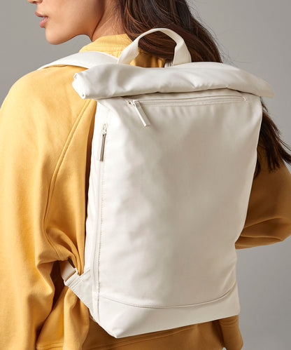 Pine Green simplicity roll-top backpack lite front view