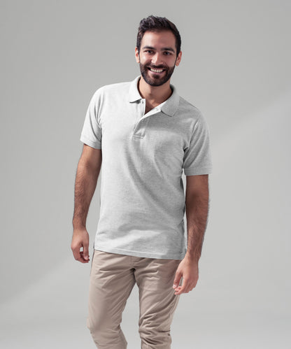 White piqu© polo shirt front view