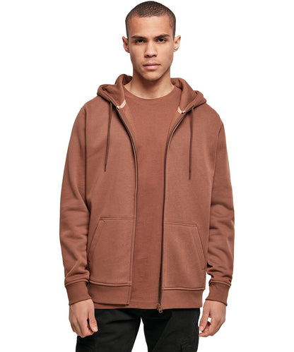 White heavy zip hoodie front view