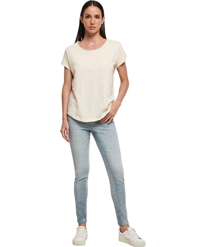 White Sand Women's long slub tee front view