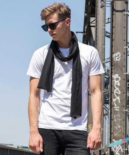 White jersey scarf front view