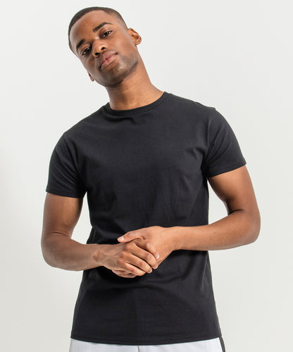 Black basic t-shirt front view