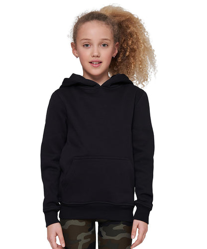 White kids basic hoodie front view